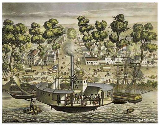 Sacramento embarcadero in 1850
