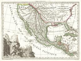 Map of Mexico, Texas and California 1810