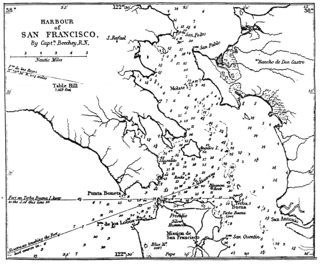 Beechey chart of San Francisco Bay