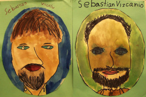 Sebastian Vizcaino drawn by Barron Park School students