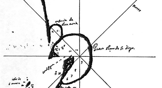 Map of San Diego Bay (1602)