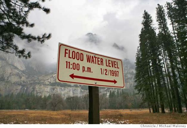 Yosemite Valley flooded in 1997