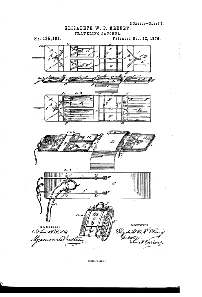 Elizabeth W. P. Keeney patent drawing