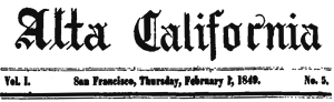 Alta California masthead