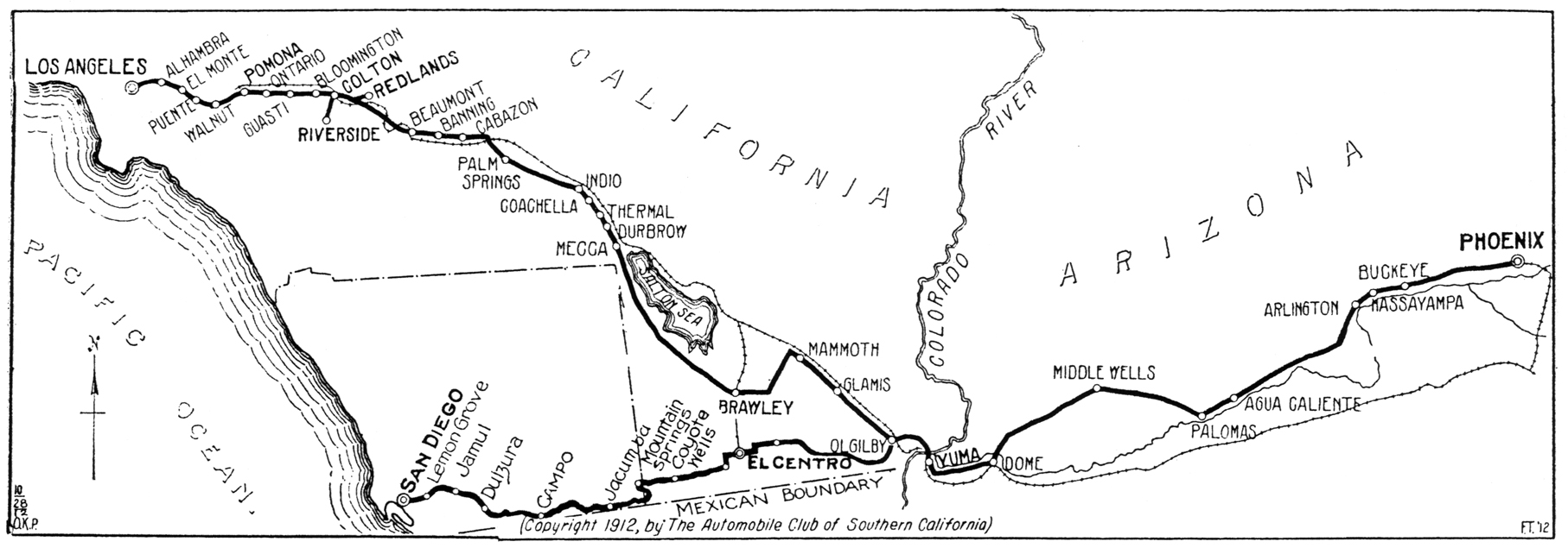 Map showing Imperial County