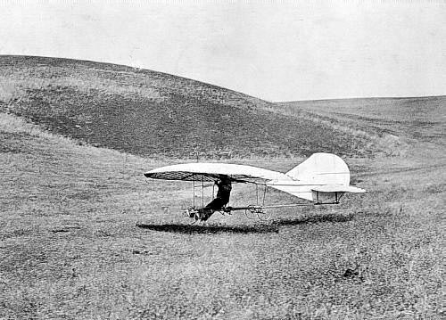 John J. Montgomery testing a glider over Ortay