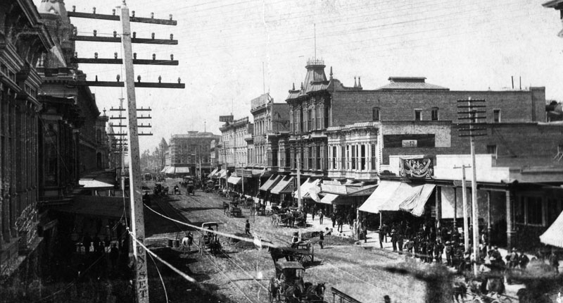Santa Barbara's Main Street in the 1880's