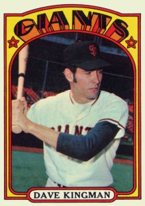 Dave Kingman baseball card.
