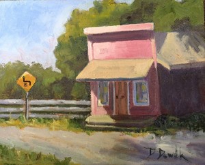 Nicasio post office. Oil on canvas by Debbie Dowdle.
