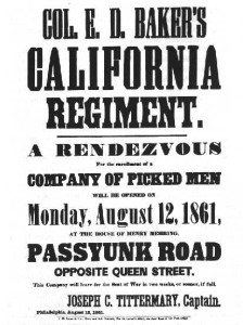 California Regiment poster (1861).