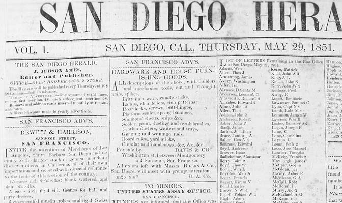 San Diego Herald (1851).