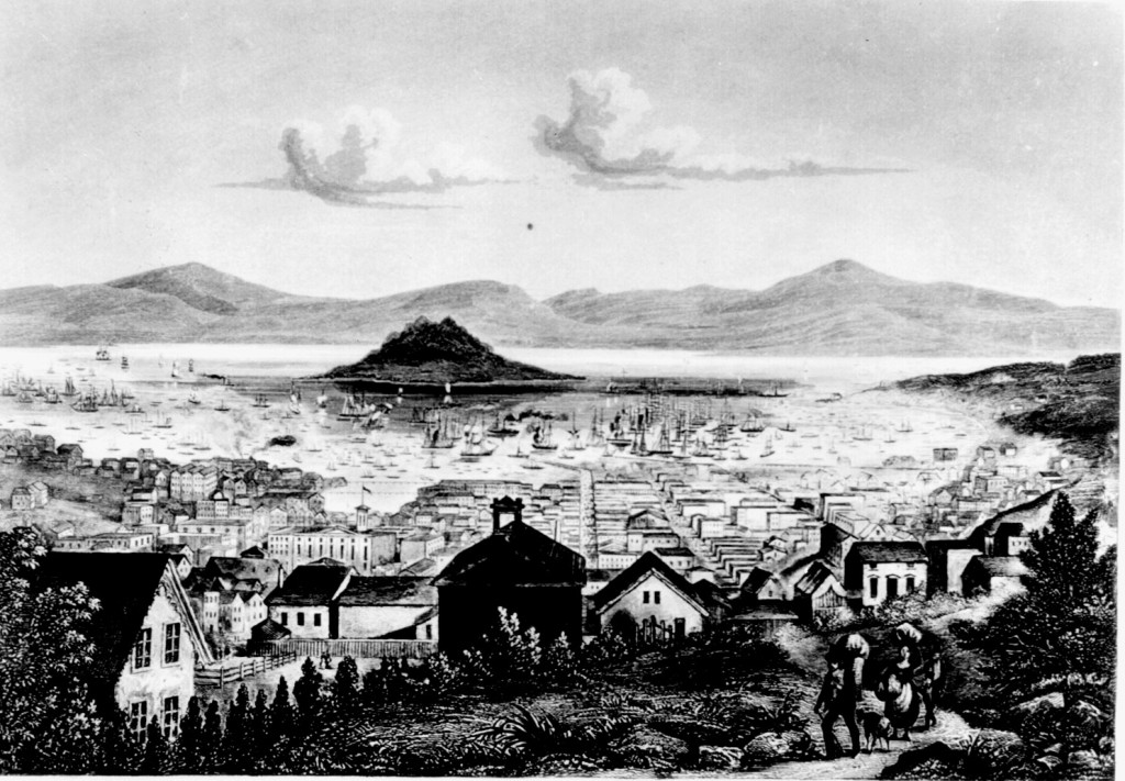 San Francisco. Engraving from The United States Illustrated by Charles A. Dana. (1855).