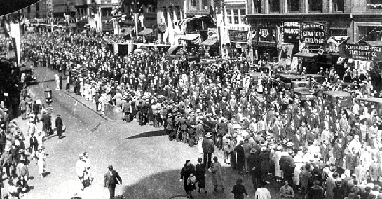 Funeral following Bloody Thursday (1934).