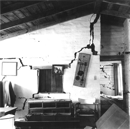 Adobe walls of a house in Whitewater Canyon, northwest of Palm Springs (1986).