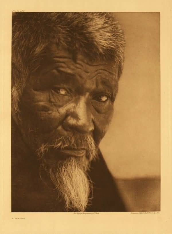 Wappo man. Photograph by Edward S Curtis (circa 1906).