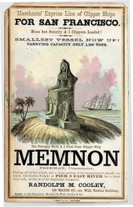Memnon Clipper Ship adversitement.