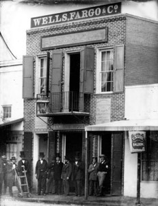 First Wells Fargo & Company office in San Francisco (1852). Courtesy Wells Fargo Bank.