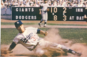 Maury Wills 104th stolen base (1962).