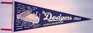LA Dodgers. World Series pennant (1963).