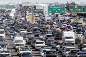 San Francisco traffic jam.