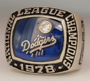 Los Angeles Dodgers National League Championship ring (1978). this week in california history