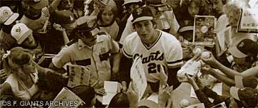 John Montefusco after pitching a no-hitter, courtesy San Francisco Giants archive (1976).