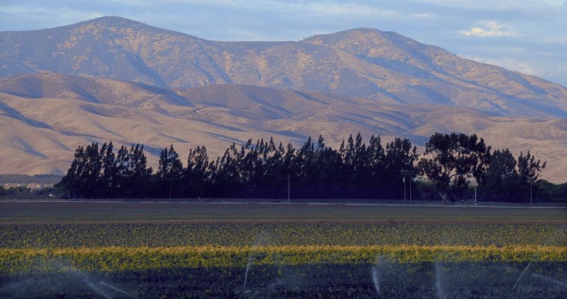 Sunset Over the Gabilan Mountains, from the Salinas Valley.
