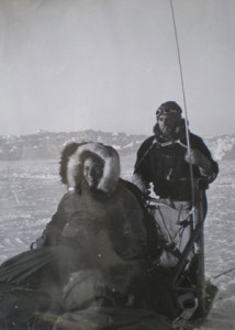 Pam-American Airline stewardess in Antarctica.