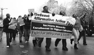 Affirmative action demonstration.
