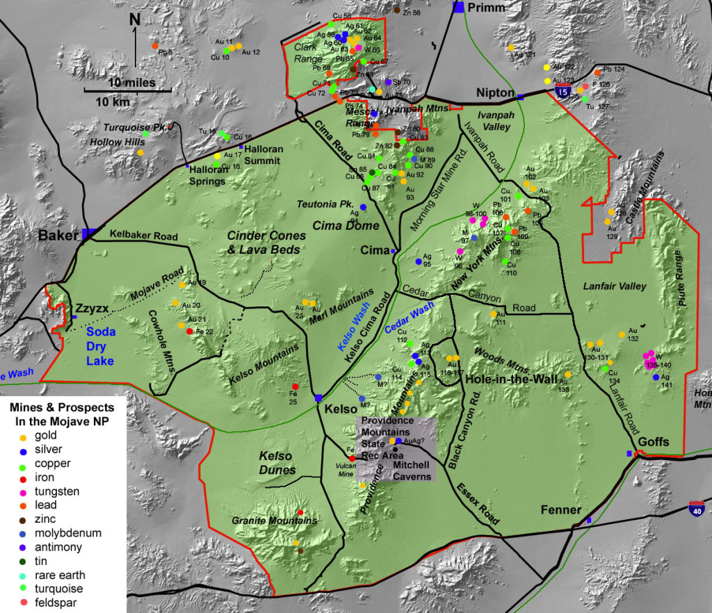 Mojave National Preserve minerals.