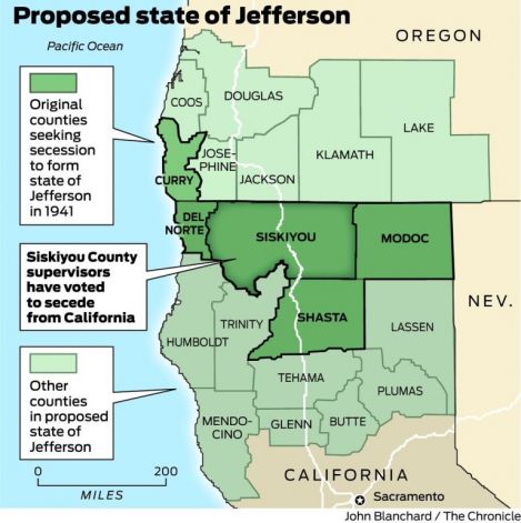 Proposed state of Jefferson.