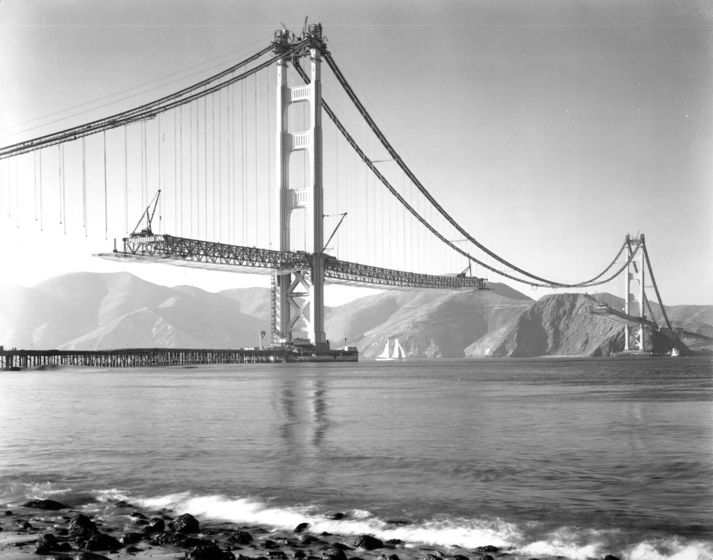 Golden Gate Bridge (1936). Courtesy the Golden Gate Bridge, Highway and Transportation District.