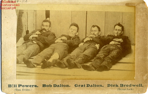 Dalton Gang brothers killed robbing a bank (1892).