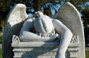 Angel of Grief at Cypress Lawn Memorial Park.