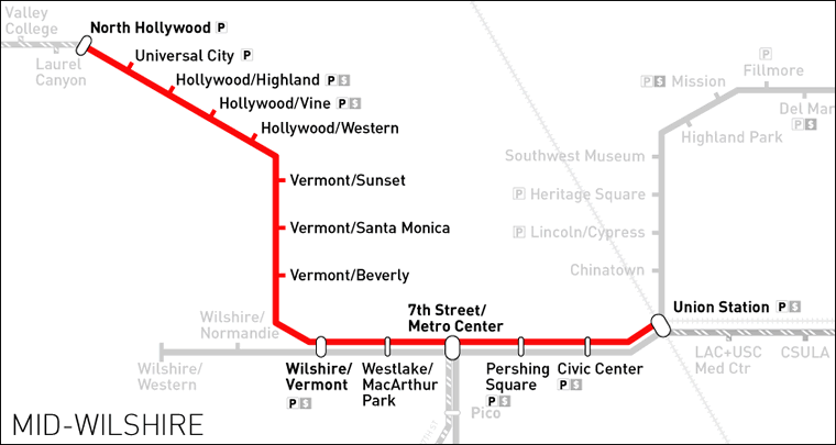 Red Line mid-Wilshire.