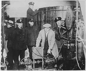 Prohibition raid (circa 1928).