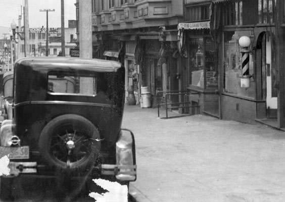 Scene of slaying of Luigi Malvese (1932).