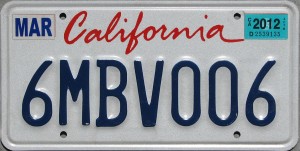 License plate.