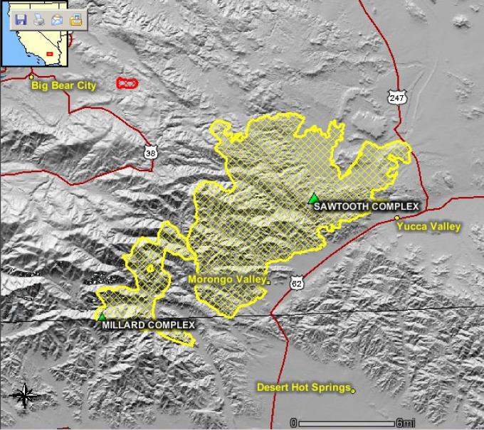 Sawtooth and Millard Complex fires (2006).