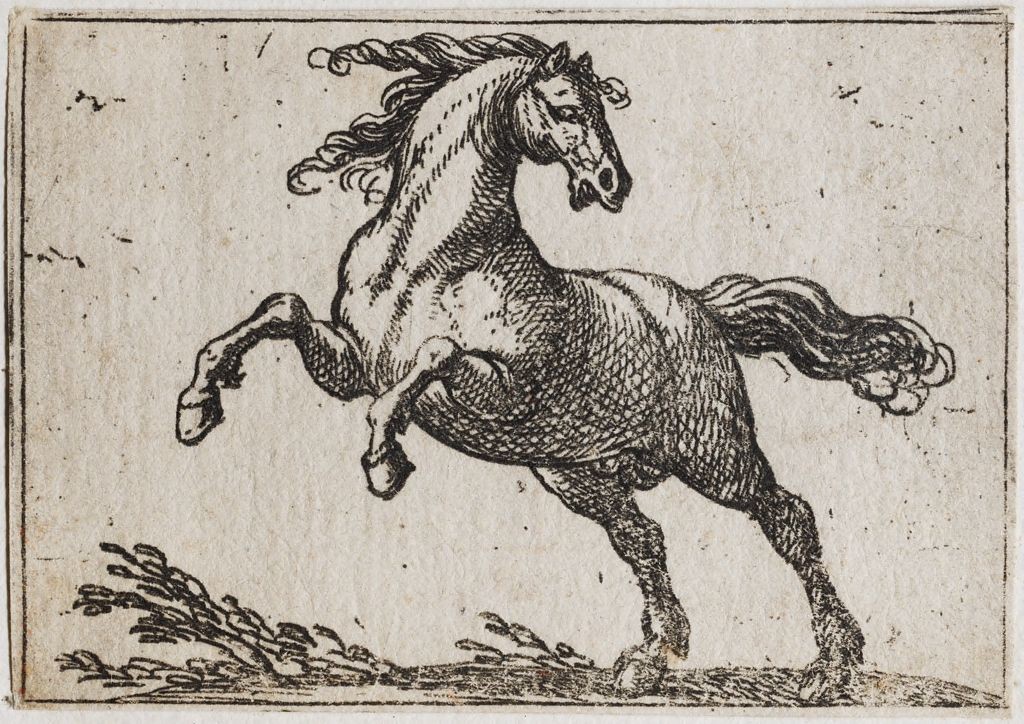 Rearing horse by Antonio Tempesta (1555-1630).